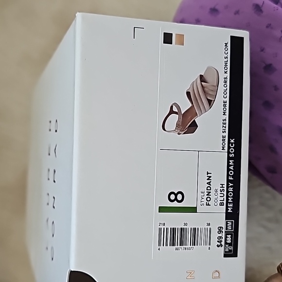 NWT Blush Memory Foam Heeled Sandals 8 - Picture 5 of 5
